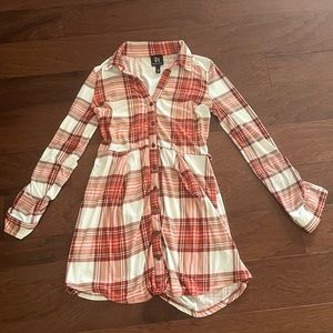 Flannel pattern fall dress